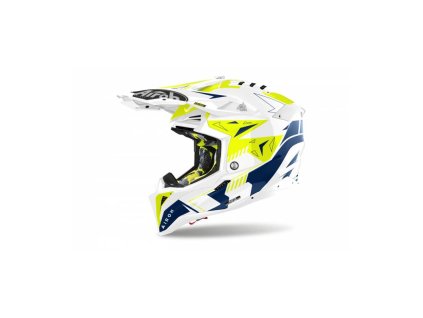 Přilba AVIATOR 3 Spin, AIROH (žlutá/modrá) 2025