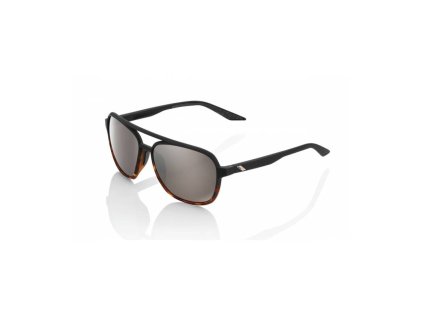 Sluneční brýle KASIA Soft Tact Black/Havana, 100% (HIPER stříbrné sklo)