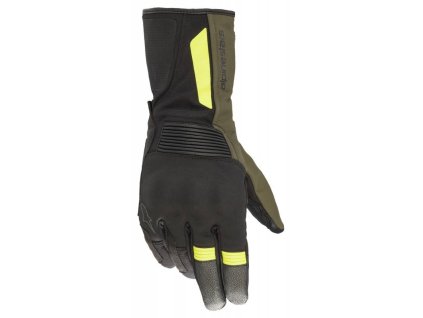 Rukavice DENALI AEROGEL DRYSTAR, ALPINESTARS (černá/zelená/žlutá fluo)