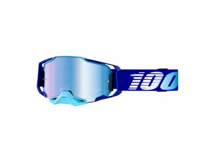 Brýle ARMEGA Royal, 100% (modré chromované plexi s čepy pro slídy)