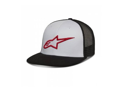 Kšiltovka CORP TRUCKER, ALPINESTARS (bílá/černá/červená)