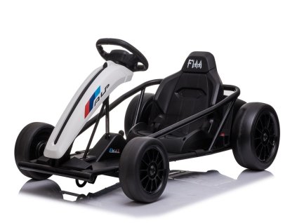 110745 driftovacia motokara drift car 24v biela hladke drift kolieska 2 x 350w motor drift rezim s rychlostou 13 km h 24v bateria masivna konstrukcia