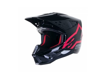 Přilba S-M5 COMPASS, ALPINESTARS (černá/růžová)