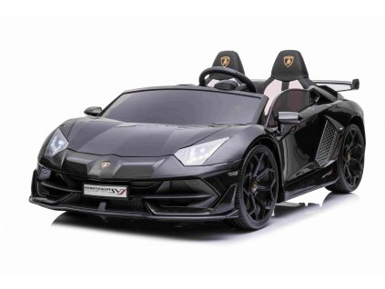 110784 elektricke auticko lamborghini aventador 24v dvojmiestne cierne lakovane 2 4 ghz do makke pu sedadla lcd displej odpruzenie vertikalne otvaracie dvere makke eva kolesa 2 x 45w motor original licencia