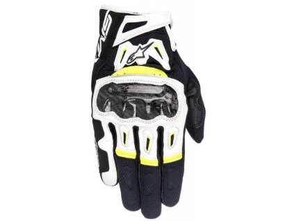 Rukavice SMX-2 AIR CARBON, ALPINESTARS (černé/bílé/žluté fluo) 2025
