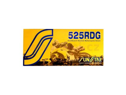 řetěz 525RDG, SUNSTAR (x-kroužek, barva černá, 100 článků)