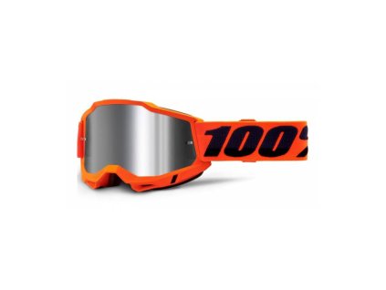 ACCURI 2, 100% brýle Orange, zrcadlové stříbrné plexi