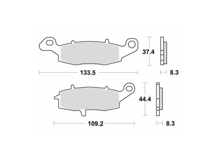 Brzdové destičky, BRAKING (semi-metalická směs SM1) 2 ks v balení