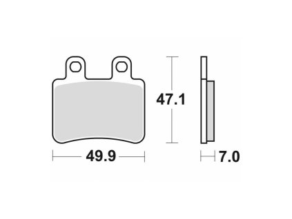 Brzdové destičky, BRAKING (semi-metalická směs SM1) 2 ks v balení