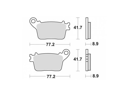 Brzdové destičky, BRAKING (semi-metalická směs SM1) 2 ks v balení