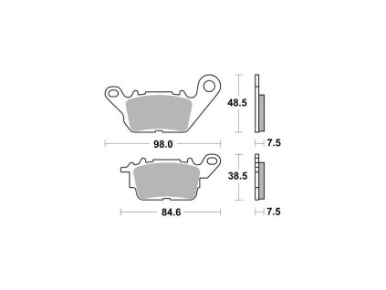 Brzdové destičky, BRAKING (semi-metalická směs SM1) 2 ks v balení