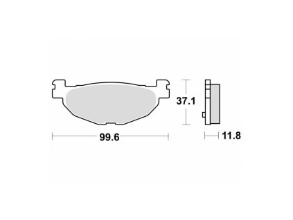 Brzdové destičky, BRAKING (semi-metalická směs SM1) 2 ks v balení