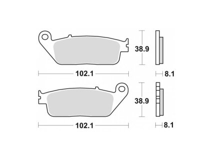 Brzdové destičky, BRAKING (semi-metalická směs SM1) 2 ks v balení