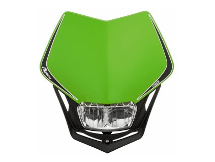 UNI přední maska včetně světla V-Face FULL LED, RTECH (zelená/černá)