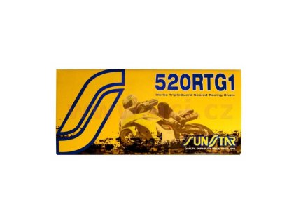 řetěz 520RTG1, SUNSTAR (x-kroužek, barva zlatá, 98 článků)