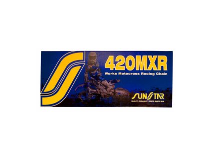 řetěz 420MXR, SUNSTAR (bezkroužek, barva zlatá, 126 článků)