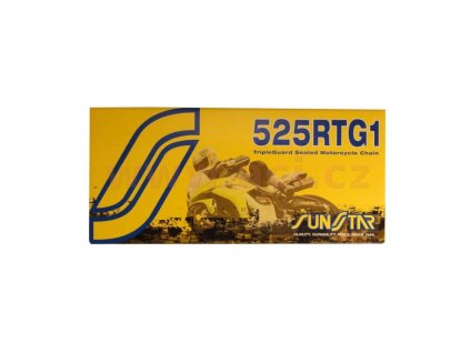 řetěz 525RTG1, SUNSTAR (x-kroužek, barva zlatá, 100 článků)