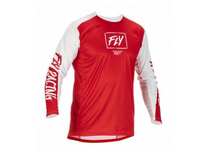 Dres LITE, FLY RACING - USA 2022 (červená/bílá)