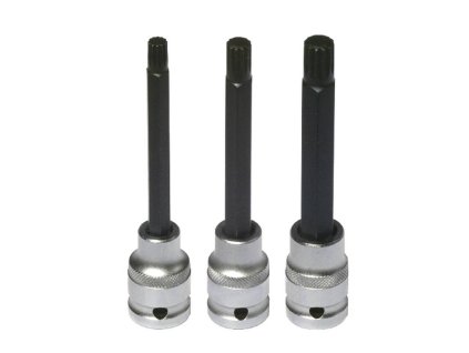 Sada dvanáctihraných (M8,M10,M12) prodloužených hlavic pro 1/2" ráčnu, BIKESERVICE