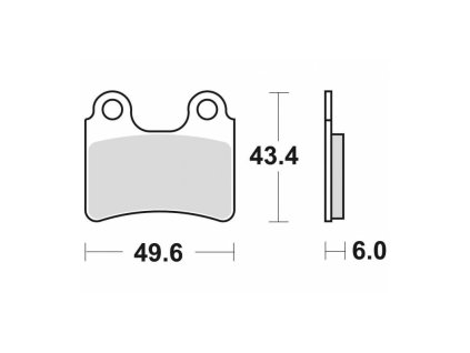 Brzdové destičky, BRAKING (semi-metalická směs SM1) 2 ks v balení