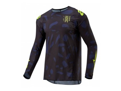Dres TECHSTAR RANTERA, ALPINESTARS (černá/modrá/žlutá fluo) 2024