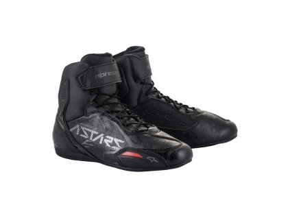 Boty FASTER-3, ALPINESTARS (černá/stříbrná)