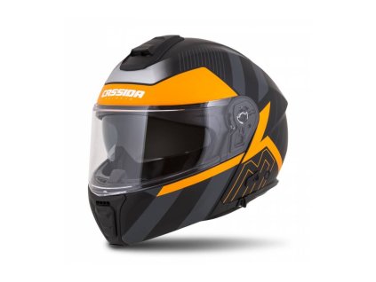 Prilba Modulo 2.0 Profile, Cassidy (čierna matná / sivá / oranžová) plexi s prípravou pre Pinlock (Velikost XS (53 až 54 cm))