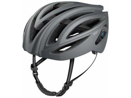 159409 cyklo prilba s headsetom r2 evo sena matna seda