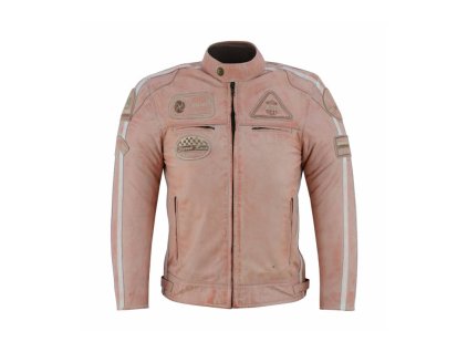 Kožená dětská moto bunda BSTAR Kids Pink