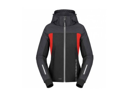 Bunda HOODIE H2OUT 2 LADY, SPIDI, dámská (černá/antracit/červená)