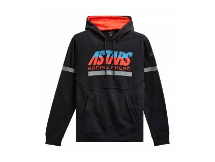 Mikina CLUB HOODIE, ALPINESTARS (černá/červená/modrá/šedá)