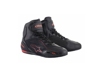 Boty FASTER-3 DRYSTAR, ALPINESTARS (černá/červená fluo) 2025