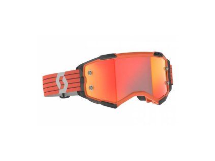 Brýle FURY CH oranžové/šedá, SCOTT - USA, (plexi oranžové chrom)