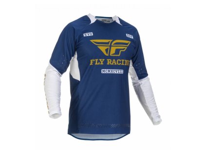 Dres EVOLUTION DST. FLY RACING - USA 2022 (modrá/bílá/zlatá)