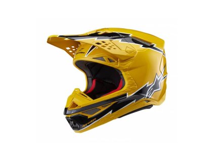 Přilba SUPERTECH S-M10 AMPRESS, ALPINESTARS (černá/žlutá) 2025