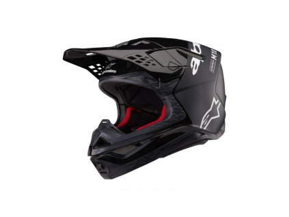 Přilba SUPERTECH S-M10 FLOOD, ALPINESTARS (černá/tmavě šedá matná) 2026