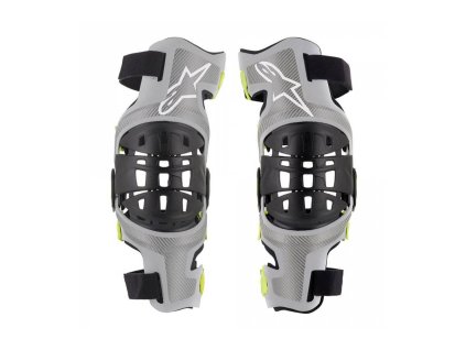 Kolenní ortézy BIONIC-7, ALPINESTARS (stříbrná/žlutá fluo, pár)