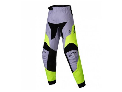 Kalhoty RACER VEIL KIDS, ALPINESTARS, dětské (šedá/žlutá fluo) 2025