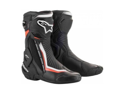 Boty SMX PLUS 2, ALPINESTARS (černá/bílá/ červená fluo) 2025