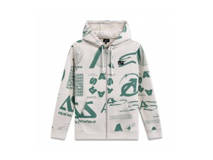 Mikina DETERMINANT HOODIE, ALPINESTARS (bílá offwhite)
