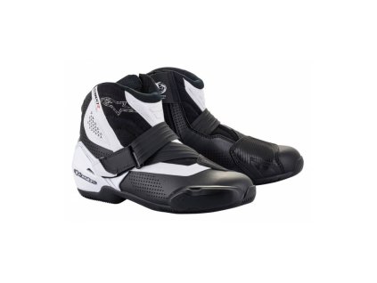 Boty SMX-1 R VENTED, ALPINESTARS (černá/bílá, perforovaná obšívka) 2025