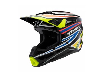 Přilba S-M3 WURX, ALPINESTARS, dětská (černá/žlutá fluo/modrá/červená) 2026