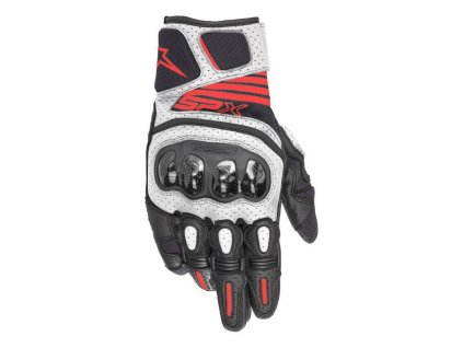 Rukavice SP X AIR CARBON 2, ALPINESTARS (černá/bílá/červená fluo) 2025