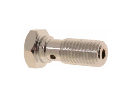 Průtokový šroub jednoduchý M10 x 1,25 mm (pochromovaná ocel)
