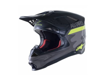 Přilba SUPERTECH S-M10 limitovaná edice AMS, ALPINESTARS (šedá/bílá/žlutá fluo/černá)