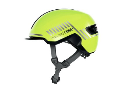 Cyklo přilba se světlem HUD-Y signal yellow, ABUS (žlutá fluo)