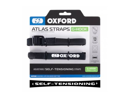 Zavazadlové popruhy Atlas G-Hook, OXFORD (černá, 17mm x 1,2m)