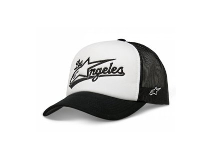 Kšiltovka LOS ANGELES FOAM TRUCKER HAT, ALPINESTARS (bílá/černá)