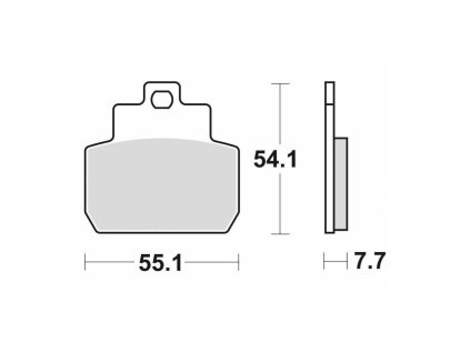 Brzdové destičky, BRAKING (semi-metalická směs SM1) 2 ks v balení