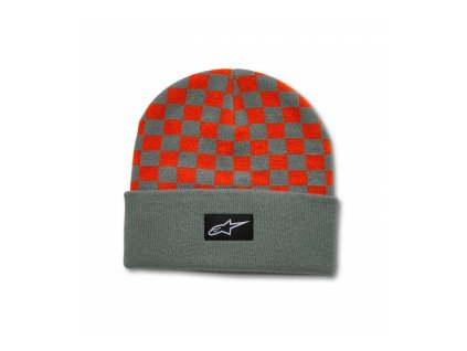 čepice CHECKERED CUFF BEANIE, ALPINESTARS (modrá/oranžová)
